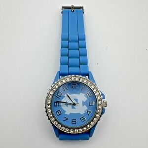 North Carolina Tar Heels‎ Women's Watch Rhinestones Bezel Silicone Needs Battery